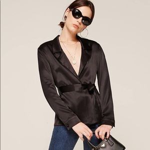 Reformation Hilary Silk Top